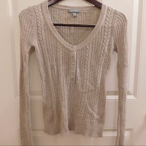 DELIA*S Soft Tan Long Sleeved Sweater